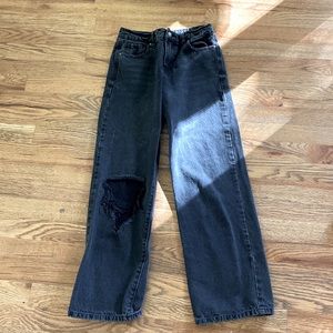 Kids/teen ripped wide leg jeans